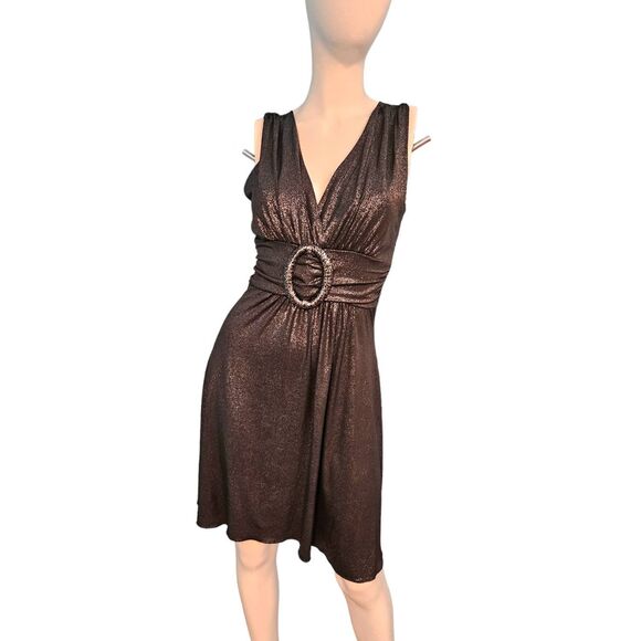 MKM Designs Black Shimmery Dress Sexy LBD Special Occasion Wedding Formal M - Picture 2 of 8